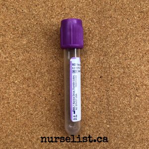 lavender tube for blood test