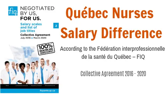 quebec nurse salary difference